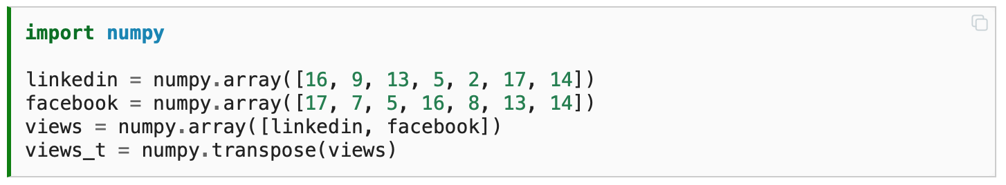 importing numpy